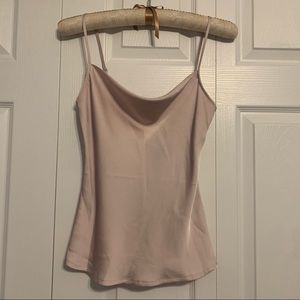 Express Satin Cowl Neck Cami Light Pink/Peach Size XS